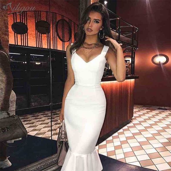 women's summer white bandage dress spaghetti belt mermaid v-neck midi clubwears celebrity party vestidos 210525, Black;gray
women's summer white bandage dress spaghetti belt mermaid v-neck midi clubwears celebrity party vestidos 210525, Black;gray