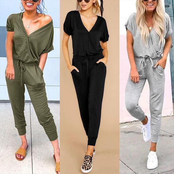 solid color slim sleeveless home women romper voor dames summer mono de mujer t2g, Black;white
solid color slim sleeveless home women romper voor dames summer mono de mujer t2g, Black;white