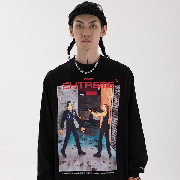 women's hoodies & sweatshirts loose cotton shirt with long sleeves for men, big-size male t-shirt, hip hop pattern combat, harajuku, bl, Black
women's hoodies & sweatshirts loose cotton shirt with long sleeves for men, big-size male t-shirt, hip hop pattern combat, harajuku, bl, Black
