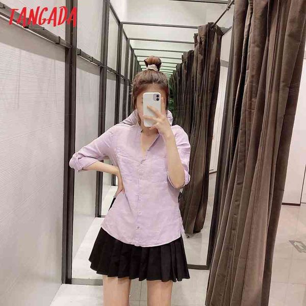 women's blouses & shirts tangada women lavender cotton linen shirts long sleeve pocket v-neck elegant office ladies work wear blouses b, White
women's blouses & shirts tangada women lavender cotton linen shirts long sleeve pocket v-neck elegant office ladies work wear blouses b, White