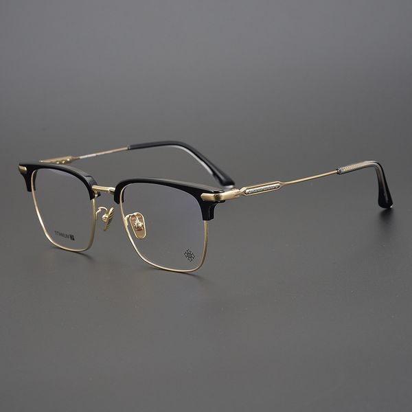 design sunglasses hardline style box japanese handmade versatile half frame casual student men's and women's, White;black
design sunglasses hardline style box japanese handmade versatile half frame casual student men's and women's, White;black
