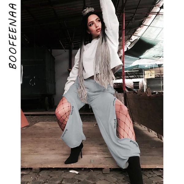 women's pants & capris boofeenaa slit cutout letter print joggers women fashion clothes streetwear palazzo hip hop sweatpants c84-ae12, Black;white
women's pants & capris boofeenaa slit cutout letter print joggers women fashion clothes streetwear palazzo hip hop sweatpants c84-ae12, Black;white
