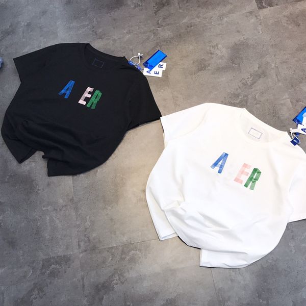 design clothing 2021 summer new korean ad + short sleeve fancy color knitting embroidery black and white loose t-shirt, White;black
design clothing 2021 summer new korean ad + short sleeve fancy color knitting embroidery black and white loose t-shirt, White;black