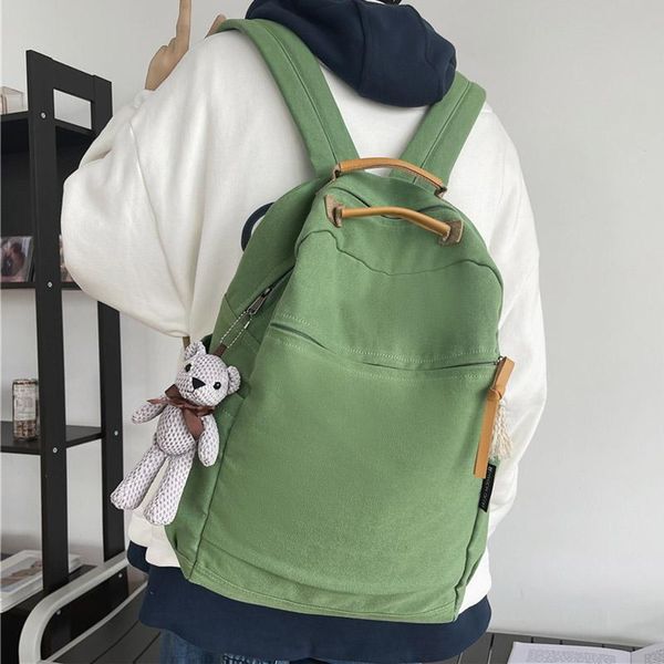 backpack canvas women teenager girls lapstudent shoulder school bag korean style schoolbag 2022
backpack canvas women teenager girls lapstudent shoulder school bag korean style schoolbag 2022
