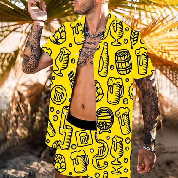 men's tracksuits summer fashion short sleeve tracksuit suit print man's sets beach casual shirt shorts outfit youth trend streetwe, Gray
men's tracksuits summer fashion short sleeve tracksuit suit print man's sets beach casual shirt shorts outfit youth trend streetwe, Gray