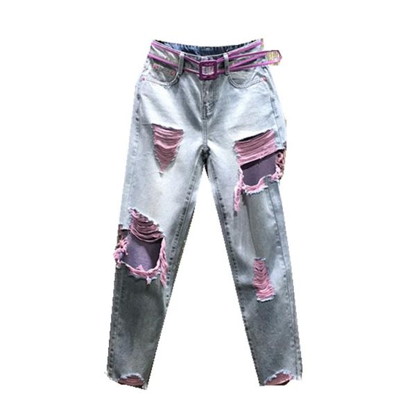 women's jeans high waist women fashion casual washed hole loose plus size denim straight pants female summer streetwear, Blue
women's jeans high waist women fashion casual washed hole loose plus size denim straight pants female summer streetwear, Blue