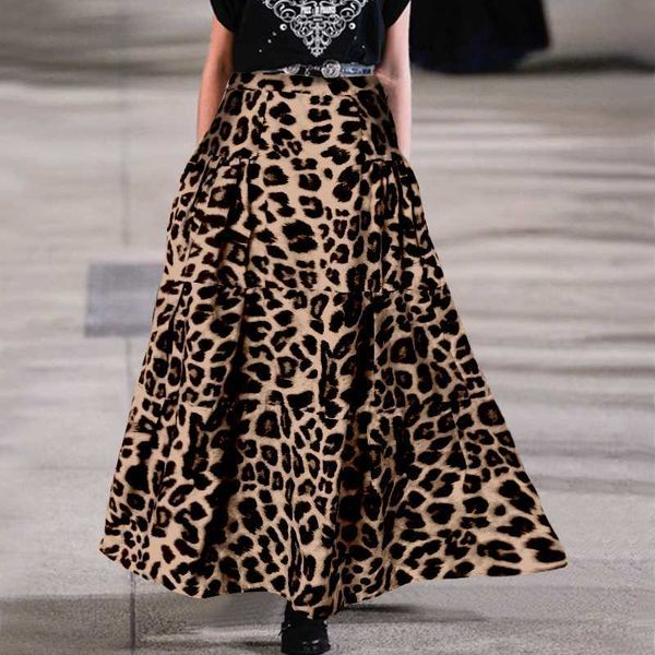skirts leopard print maxi skirt women elastic high waist summer pleated faldas saia printed 2021 elegant female bottom x4ot, Black
skirts leopard print maxi skirt women elastic high waist summer pleated faldas saia printed 2021 elegant female bottom x4ot, Black