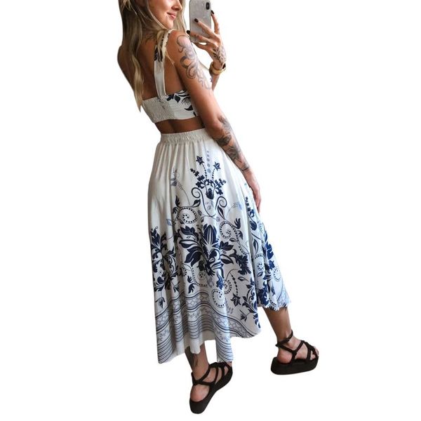 skirts summer women two pieces clothes set floral sleeveless crop and long skirt outfit ladies casual clothing, Black
skirts summer women two pieces clothes set floral sleeveless crop and long skirt outfit ladies casual clothing, Black