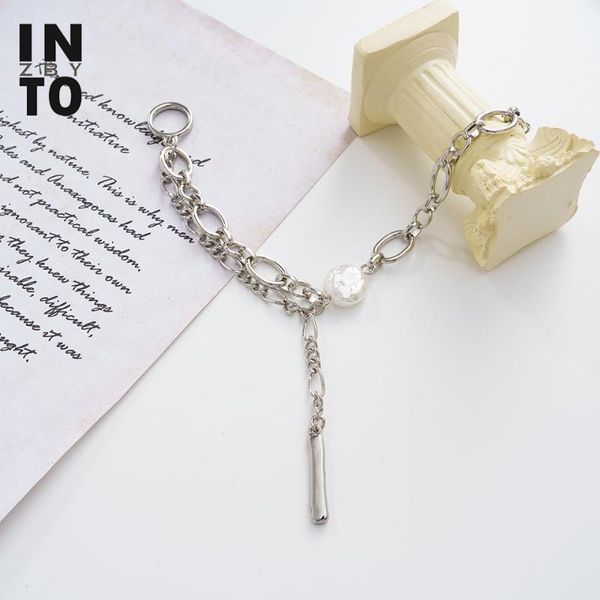 into asymmetry imitation pearl chunky bracelets for women silver color square pendant bracelet bangle for male fashion jewelry, Black
into asymmetry imitation pearl chunky bracelets for women silver color square pendant bracelet bangle for male fashion jewelry, Black