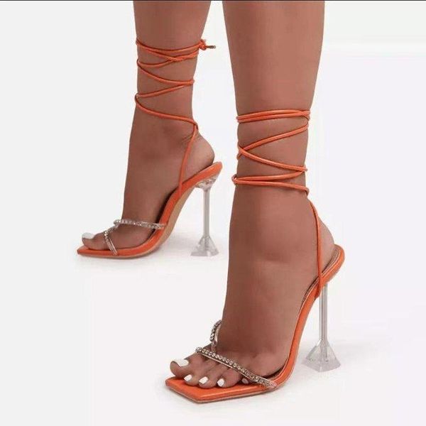 ladies sandals fashion all-match simple vamp lace-up rhinestone decoration mature women's, Black
ladies sandals fashion all-match simple vamp lace-up rhinestone decoration mature women's, Black