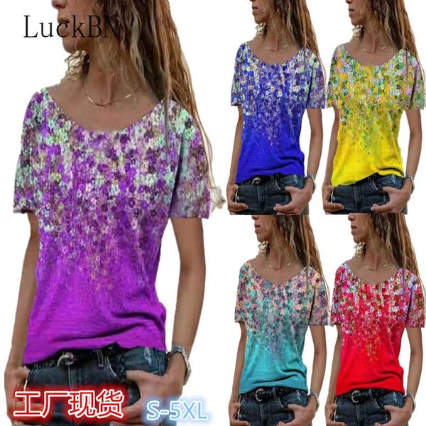 women's blouses & shirts 2021 women summer shirt floral print fashion loose gradient blouse casual short sleeve o-neck plus female, White
women's blouses & shirts 2021 women summer shirt floral print fashion loose gradient blouse casual short sleeve o-neck plus female, White