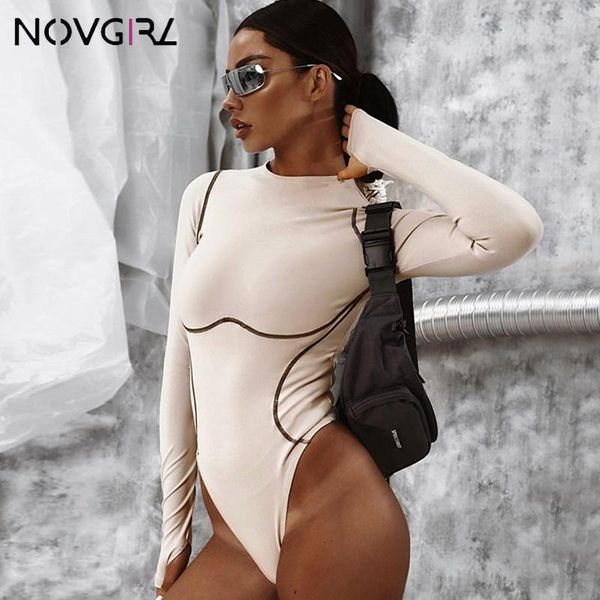 women's jumpsuits & rompers novgirl women o neck long sleeve basic jumpsuit patchwork skinny bodysuit 2021 fashion solid body clubw, Black;white
women's jumpsuits & rompers novgirl women o neck long sleeve basic jumpsuit patchwork skinny bodysuit 2021 fashion solid body clubw, Black;white