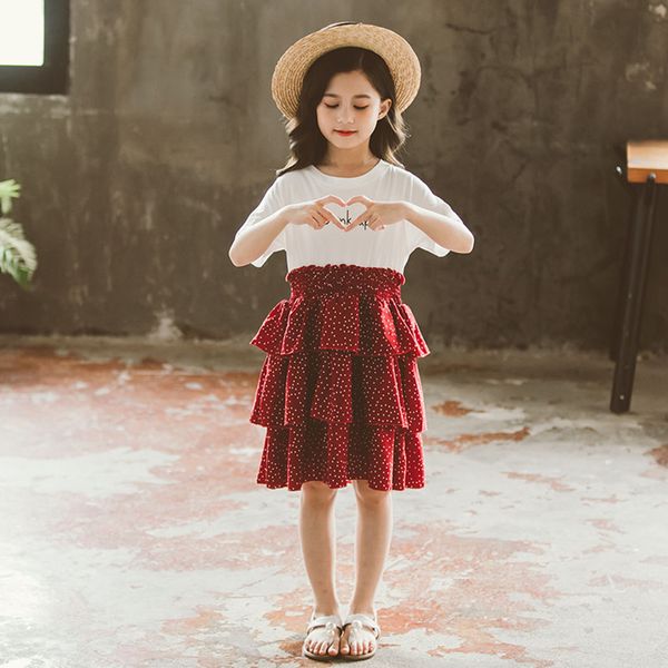 girl dress dot pattern girls cake dress kids letter party tiered dress for children patchwork girls clothes, Red;yellow
girl dress dot pattern girls cake dress kids letter party tiered dress for children patchwork girls clothes, Red;yellow