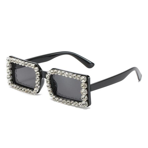 box sunglasses european and american personality diamond inlaid square glasses fashion jelly color women, White;black
box sunglasses european and american personality diamond inlaid square glasses fashion jelly color women, White;black
