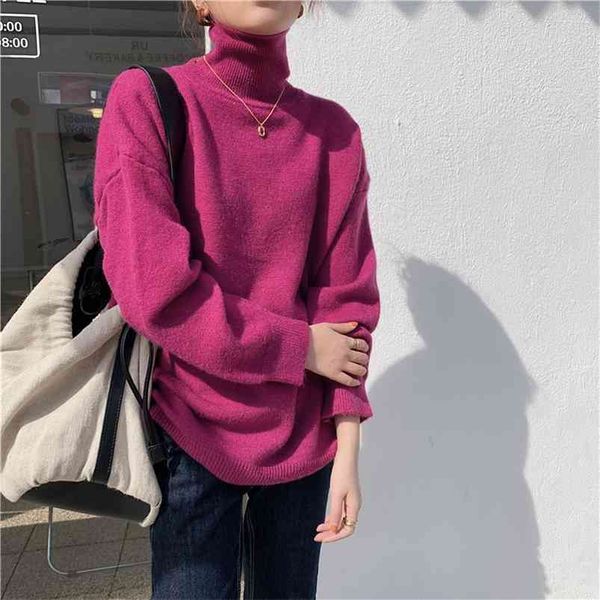 autumn winter korean style elegant lady women's sweaters turtleneck warm oversize jumper pullover 210430, White;black
autumn winter korean style elegant lady women's sweaters turtleneck warm oversize jumper pullover 210430, White;black