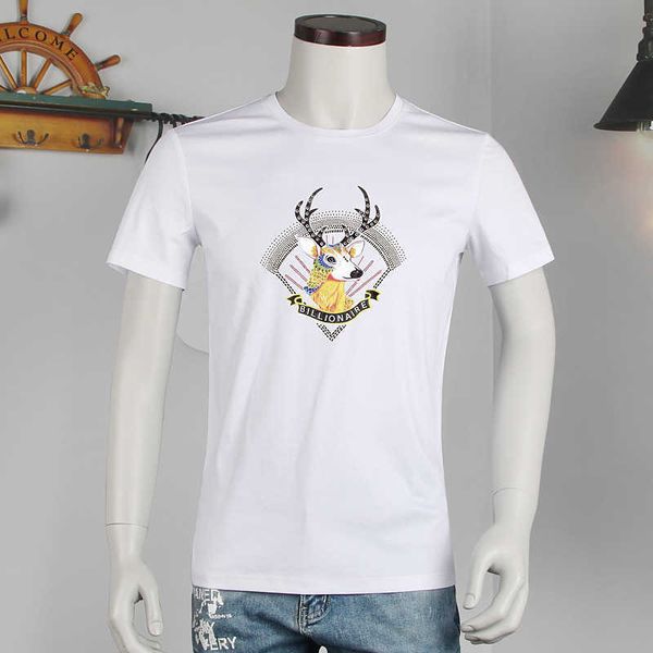 fashion t shirt brand drill deer head men's round neck short sleeve sequin mercerized cotton half loose and versatile, White;black
fashion t shirt brand drill deer head men's round neck short sleeve sequin mercerized cotton half loose and versatile, White;black