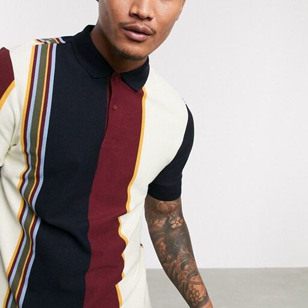 Three-color vertical striped men s street polo shirt, high quality, comfortable, classic fashion, daily travel, work party workout, White;black
Three-color vertical striped men s street polo shirt, high quality, comfortable, classic fashion, daily travel, work party workout, White;black