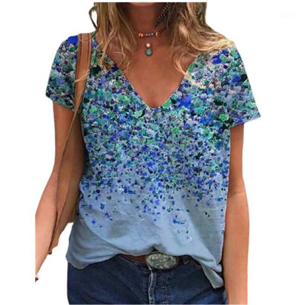 women's t-shirt 2021 summer women gradient print oversized 5xl casual short sleeve floral loose fashion lady streetwear, White
women's t-shirt 2021 summer women gradient print oversized 5xl casual short sleeve floral loose fashion lady streetwear, White