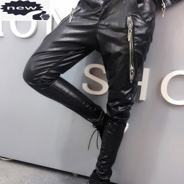 loose fit womens pu pants autumn fashion female zipper harem trousers plus size roupas femininas pantalones mujer solid women's & capri, Black;white
loose fit womens pu pants autumn fashion female zipper harem trousers plus size roupas femininas pantalones mujer solid women's & capri, Black;white
