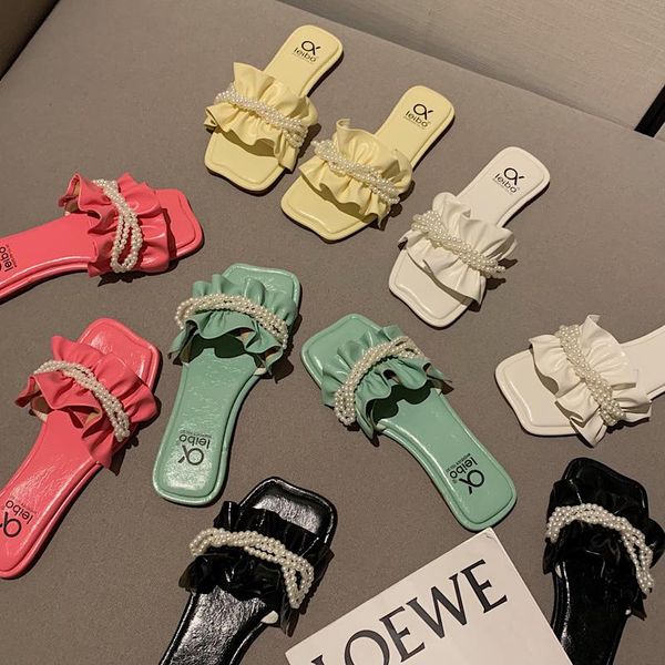 string bead women's slide sandals 2021 fashion summer flip flop low heel square open toe ladies flat casual dress shoes slippers, Black
string bead women's slide sandals 2021 fashion summer flip flop low heel square open toe ladies flat casual dress shoes slippers, Black