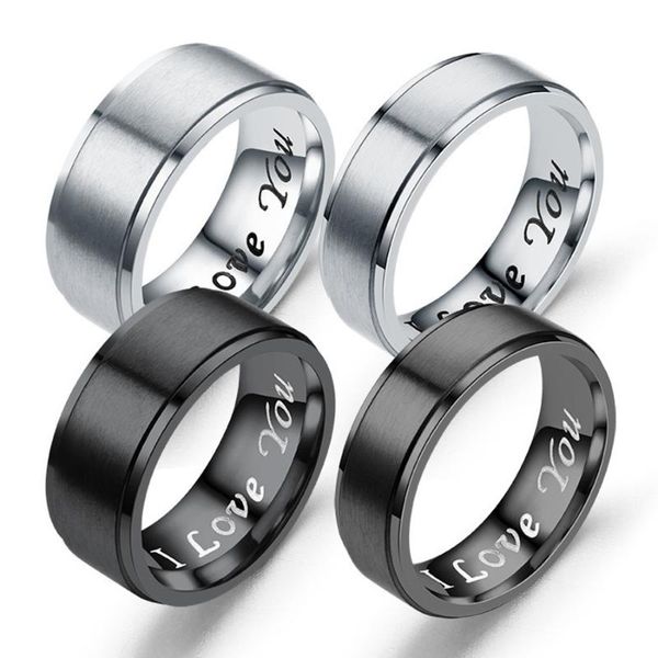 wedding rings trendy titanium steel letter ring women men black silver color i love you couple set jewelry bijoux, Slivery;golden
wedding rings trendy titanium steel letter ring women men black silver color i love you couple set jewelry bijoux, Slivery;golden