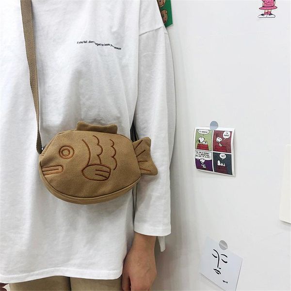 evening bags 2021 japanese creative cute cartoon ugly little fish canvas messenger bag girl soft embroidery shopper
evening bags 2021 japanese creative cute cartoon ugly little fish canvas messenger bag girl soft embroidery shopper