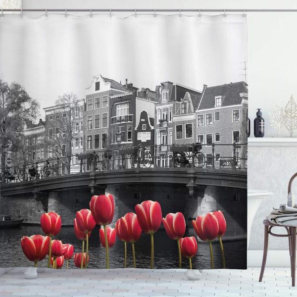 shower curtains black and white curtain monochrome po of amsterdam canal with red tulips houses bathroom decor set hooks 70"
shower curtains black and white curtain monochrome po of amsterdam canal with red tulips houses bathroom decor set hooks 70"