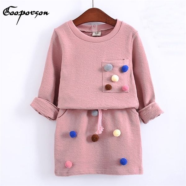 girls autumn clothing set long sleeve shirt with ball pencil skirt pink/blue color fashion clothes set kids children outfits 210715, White
girls autumn clothing set long sleeve shirt with ball pencil skirt pink/blue color fashion clothes set kids children outfits 210715, White