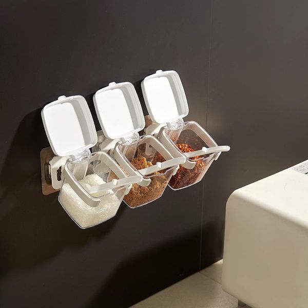 storage bottles & jars 1pcs wall-mounted kitchen seasoning tank msg salt sugar household white plastic box
storage bottles & jars 1pcs wall-mounted kitchen seasoning tank msg salt sugar household white plastic box