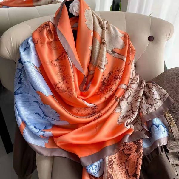 new simulation 2021 spring and summer mid length anti peony silk sunscreen shawl women' scarf, Blue;gray
new simulation 2021 spring and summer mid length anti peony silk sunscreen shawl women' scarf, Blue;gray