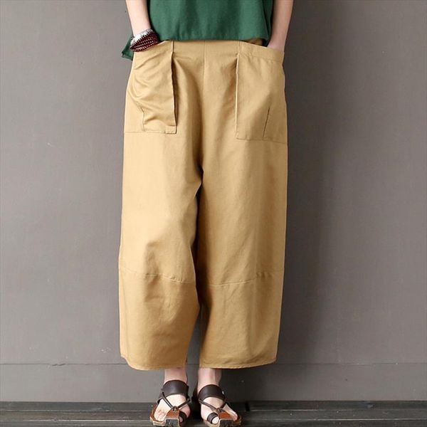 wide leg loose big women capris pockets cotton linen ankle length casual trouser, Black;white
wide leg loose big women capris pockets cotton linen ankle length casual trouser, Black;white