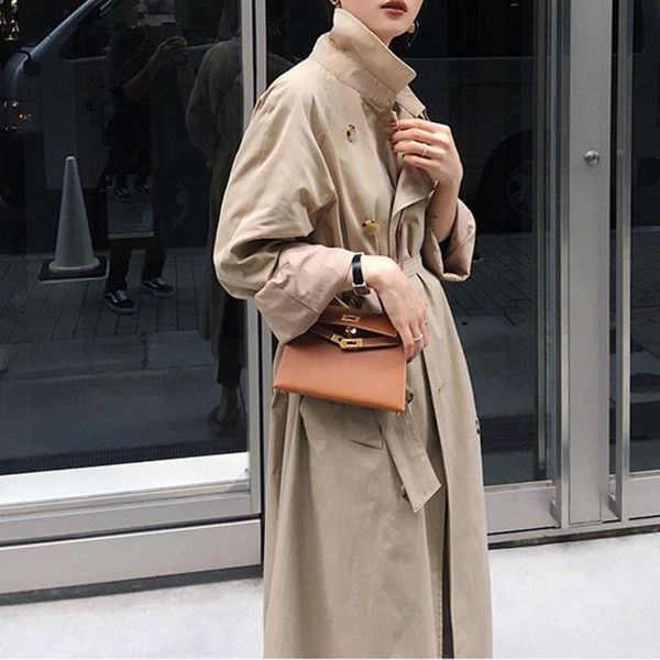women's trench coats plain long coat women 2021 korean spring fall office ladies elegant high waist belted khaki outwear windbreaker, Tan;black
women's trench coats plain long coat women 2021 korean spring fall office ladies elegant high waist belted khaki outwear windbreaker, Tan;black