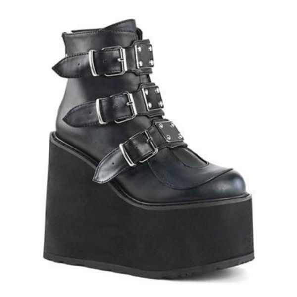 boots 2021 winter metal buckle ankel women punk female platform wedges high heels pu botas mujer plus size, Black
boots 2021 winter metal buckle ankel women punk female platform wedges high heels pu botas mujer plus size, Black