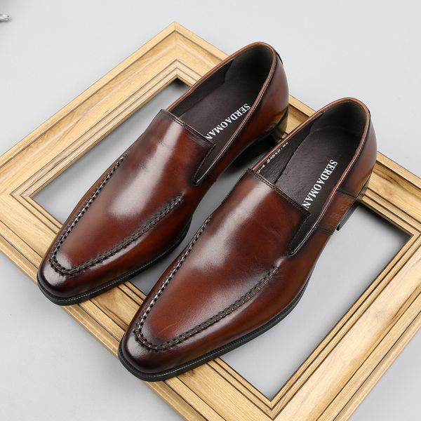 Genuine Leather Business Mens Dress Shoe Fashion Elegant Formal Wedding Shoes Men Slip On Office Oxford Shoes For Men, Black
Genuine Leather Business Mens Dress Shoe Fashion Elegant Formal Wedding Shoes Men Slip On Office Oxford Shoes For Men, Black