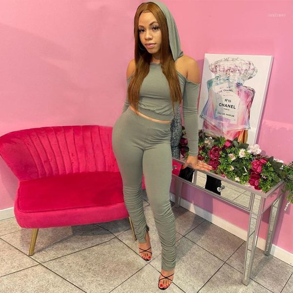 women's two piece pants solid casual set women autumn off shoulder sleeve hooded backless hoodies and elastic stacked sweatpant casualw, White
women's two piece pants solid casual set women autumn off shoulder sleeve hooded backless hoodies and elastic stacked sweatpant casualw, White