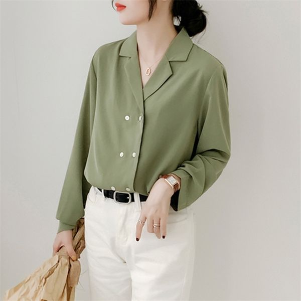 arrival autumn women long sleeve loose notched collar shirt double-breasted ol korean blouse female blusas s268 210512, White
arrival autumn women long sleeve loose notched collar shirt double-breasted ol korean blouse female blusas s268 210512, White