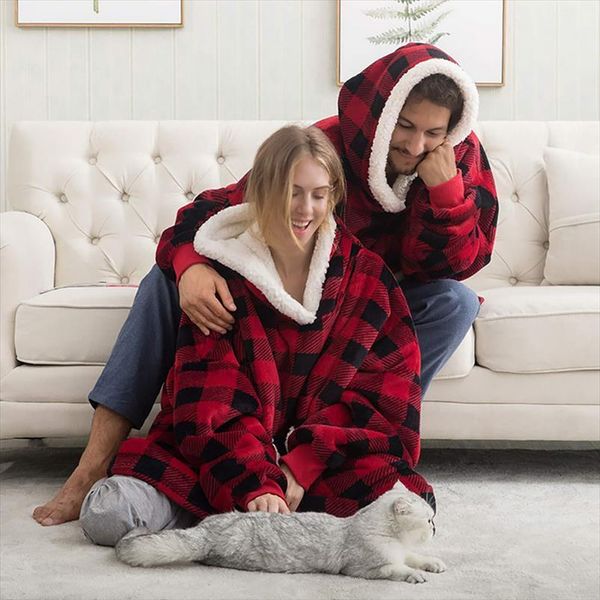 fleece blanket sleeves outdoor womens sleepwears hooded pocket hoodies thick warm soft hoodie bathrobe sweatshirt pullover loverss home clot, Black;red
fleece blanket sleeves outdoor womens sleepwears hooded pocket hoodies thick warm soft hoodie bathrobe sweatshirt pullover loverss home clot, Black;red