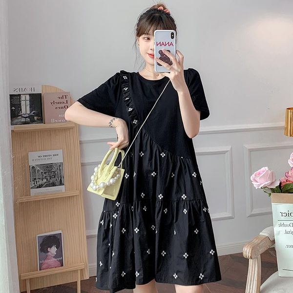 maternity dresses 2021 summer fashion knitted splicing cotton dress plus size floral embroidery a-line pregnant woman casual, White
maternity dresses 2021 summer fashion knitted splicing cotton dress plus size floral embroidery a-line pregnant woman casual, White