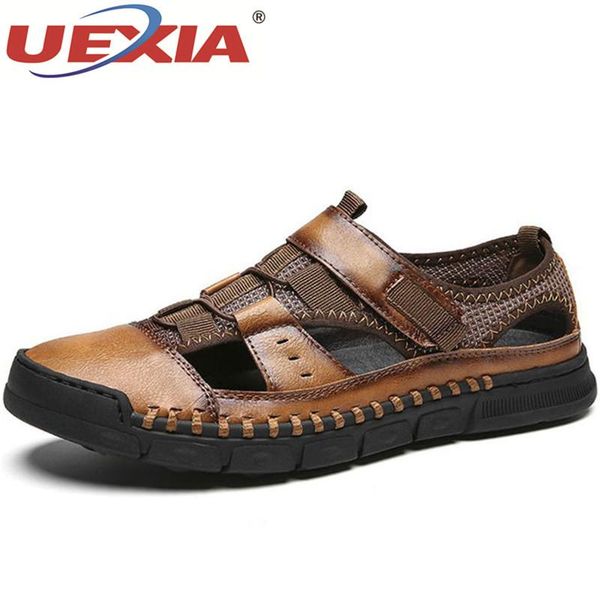 outdoor handmade men sandals leather cowhide ummer quality beach slippers casual sneakers shoes size 46, Black
outdoor handmade men sandals leather cowhide ummer quality beach slippers casual sneakers shoes size 46, Black