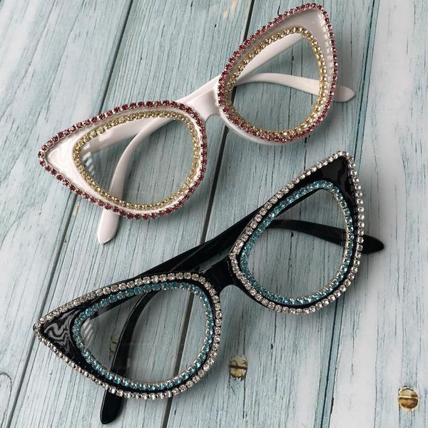 cat eye shape women eyeglasses clear lens female sunglasses diamond handmade sun glasses uv400 vintage oculos de so, White;black
cat eye shape women eyeglasses clear lens female sunglasses diamond handmade sun glasses uv400 vintage oculos de so, White;black