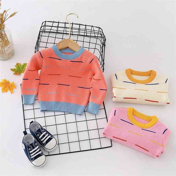 arrival autumn and winter baby toddler colorblock striped knitted sweater boy girl kids clothes 210528, Blue
arrival autumn and winter baby toddler colorblock striped knitted sweater boy girl kids clothes 210528, Blue