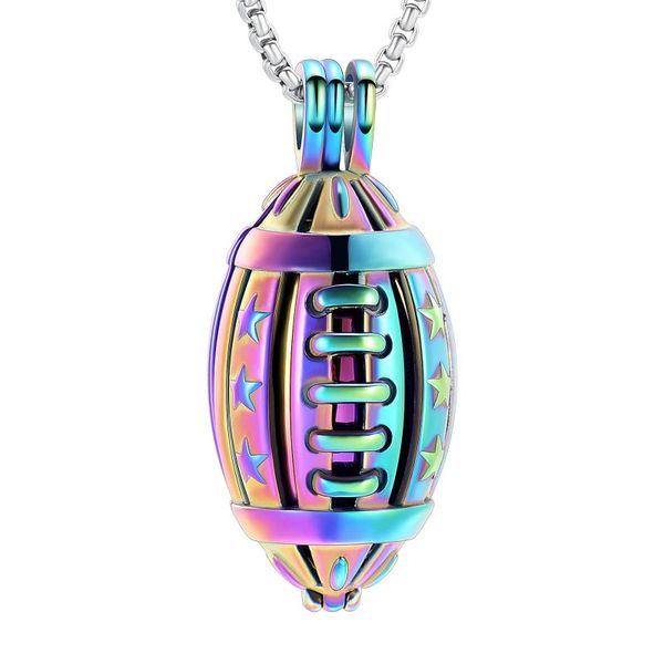 pendant necklaces cremation jewelry football urn necklace for ashes keepsake memorial men locket loved one, Silver
pendant necklaces cremation jewelry football urn necklace for ashes keepsake memorial men locket loved one, Silver