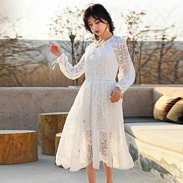 casual dresses hollow out white dress autumn spring women clothing elegant long sleeve v neck loose ladies bohemain holiday vestiods, Black;gray
casual dresses hollow out white dress autumn spring women clothing elegant long sleeve v neck loose ladies bohemain holiday vestiods, Black;gray