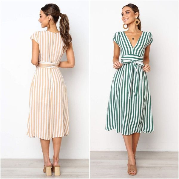 2021 european and american women's new summer v-neck sleeveless striped print dress, Black;gray
2021 european and american women's new summer v-neck sleeveless striped print dress, Black;gray