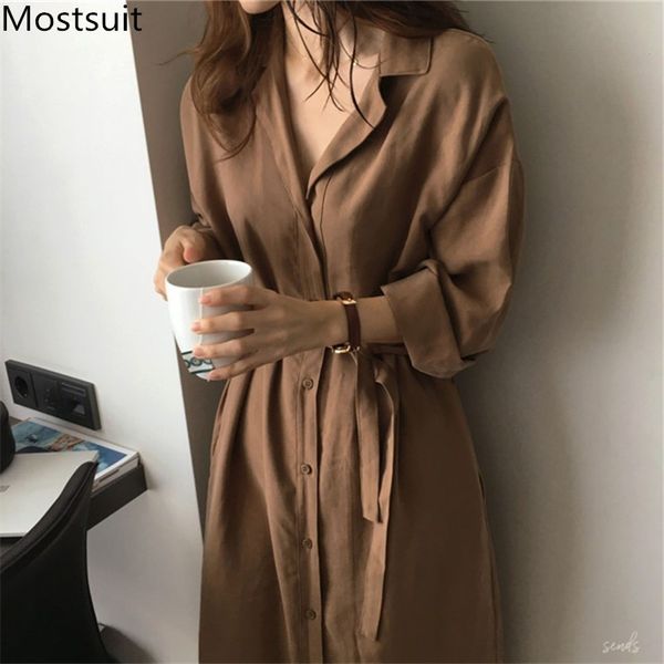 korean single-breasted long shirt dress women spring autumn sleeve turn-down collar belted ladies dresses vestidos 210518, Black;gray
korean single-breasted long shirt dress women spring autumn sleeve turn-down collar belted ladies dresses vestidos 210518, Black;gray
