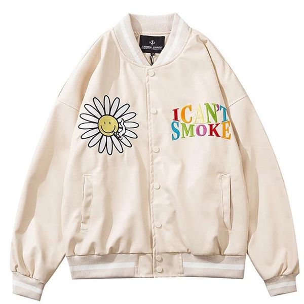 men's jackets men pu leather patchwork bomber jacket daisy embroidery letter spring and autumn college style baseball 2021, Black;brown
men's jackets men pu leather patchwork bomber jacket daisy embroidery letter spring and autumn college style baseball 2021, Black;brown