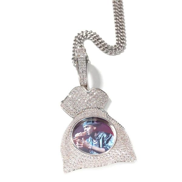pendant necklaces design money bag custom po necklace out personality for men's hip hop jewelry rap style cubic zirconia gift, Silver
pendant necklaces design money bag custom po necklace out personality for men's hip hop jewelry rap style cubic zirconia gift, Silver