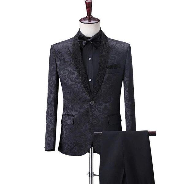 men's suits & blazers men tuxedos fashion slim fit shawl lapel jacket pants costumes wedding party prom ball singer host stage dress, White;black
men's suits & blazers men tuxedos fashion slim fit shawl lapel jacket pants costumes wedding party prom ball singer host stage dress, White;black