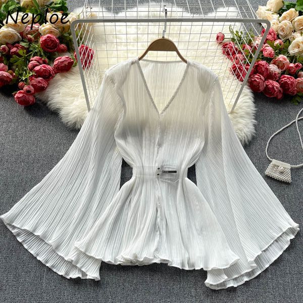 neploe heavy work draped design multicolor blouse women v neck flare long sleeve multicolor blusas spring shirt ol 210510, White
neploe heavy work draped design multicolor blouse women v neck flare long sleeve multicolor blusas spring shirt ol 210510, White