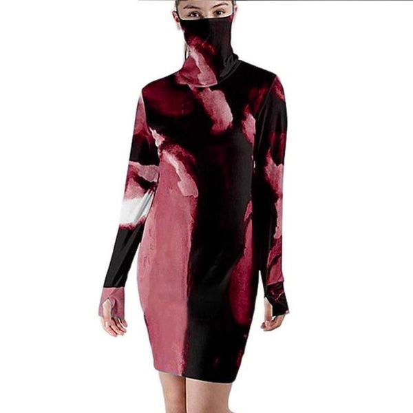 casual dresses tie dye mini woman dress with mask dust-proof long sleeve straight turtleneck streetwear fashion clothes robes, Black;gray
casual dresses tie dye mini woman dress with mask dust-proof long sleeve straight turtleneck streetwear fashion clothes robes, Black;gray